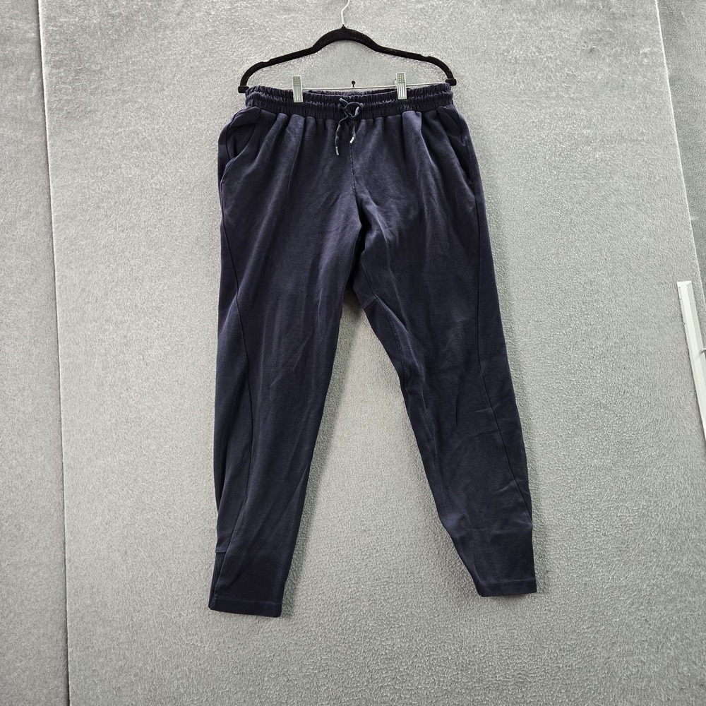 Adidas‎ Men Activewear Pants L Navy Joggers Logo 28" Inseam